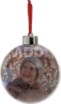Focus Christmas ball in Acrylic for photo 8cm