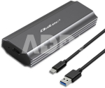 Qoltec Enclosure for drive M.2 SSD, SATA, NVMe, USB C