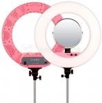 Caruba Round Vlogger 18 inch LED set Economy met tas   Pink