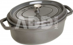 Staub Round Cocotte, 31cm cast iron, graphite grey