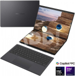 Asus | Zenbook Duo UX8407AA-SN066W | Moher Gray | 14 " | OLED | Touchscreen | 2.8K | 2880 x 1800 pixels | 144 Hz | Anti-Reflective | Intel Core Ultra X9 | 378H | 32 GB | LPDDR5X | Solid-state drive capacity 2000 GB | Intel Arc Graphics | Windows 11 P ...