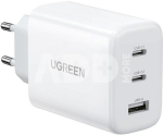 S&iacute;ťov&aacute; nab&iacute;ječka UGREEN CD275, 2x USB-C, 1x USB, 65 W (b&iacute;l&aacute;)