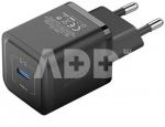 Wall charger, Vention, FEPB0-EU, USB-C, 20W, GaN (black)