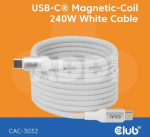 CABLE USB-C TO USB-C 2M/MAGNETIC WHITE CAC-3032 CLUB3D