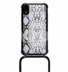 Lookabe Necklace Snake Edition iPhone Xr silver black loo024