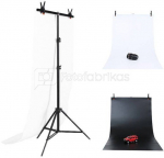 Puluz Photo studio background support 70x200cm + Backdrops 2 pcs DCA0976