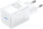 Wall charger, Vention, FEPW0-EU, USB-C, 20W, GaN (white)
