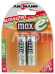 1x2 Ansmann maxE NiMH rech.bat. 2500 Mignon AA 2400 mAh