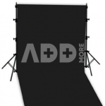 Linkstar Hintergrund System + Cloth Black 2,9 x 5m