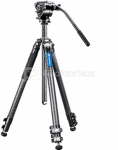 Leofoto LV-323C+BV-10 3-Section Carbon Fiber Tripod with Fluid Head Set