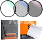K&F Concept K&F 62mm MCUV+CPL+ND4 Lens Filter Kit with Lens Cleaning Cloth and Filter Bag Nano-Klear