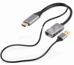 Cable Active 4K HDMI DisplayPort USB 0.1m black
