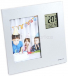 Omega digital weather station with photo frame OWSPF01, silver