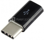 Sbox Micro USB 2.0 F. -> TYPE C M. black AD.USB-C B