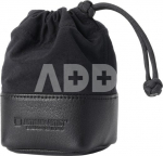 Artisan & Artist I ACAM-LP120 I Fabric and Leather Lens Pouch (S) Black