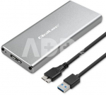 Qoltec Enclosure M.2 SSD drive SATA,NGFF,USB 3.0,2TB