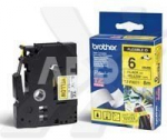 Brother TZ-EFX611, 6mm black on yellow flexible tape