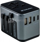 Verbatim Uni.Travel Adapt.UTA-03 USB-C 30W 2xUSB-C 2xUSB-A 49545