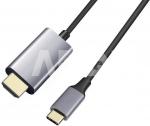 PremiumCord USB-C na HDMI kabel 1,8m rozli&scaron;en&iacute; obrazu 4K*2K@60Hz Aluminium