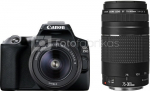 Canon EOS 250D + 18-55mm + 75-300mm Kit, black