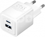 Wall charger, Vention, FEQW0-EU, USB-C + USB- A, 30W/30W , GaN (white)