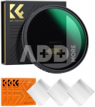 K&F Concept 82mm Nano-X Variable/Fader ND Filter, ND2-ND32, W/O Black cross + 3pcs clean cloth