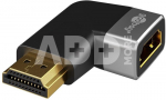 Goobay 72012 HDMI&trade; Angled Adapter 270&deg; Horizontal, 8K @ 60 Hz, Gold-Plated, Black, Silver | Goobay