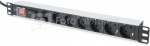 Digitus 1U Aluminum PDU, rackmountable, 7x safety outlet 16A Plug, 250VAC 50/60Hz, switch, surge protection DN-95407 2 m