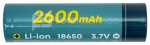 Akumuliatorius 18650, 3.7V, 1C, 2600mAh