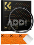 K&F Concept K&F 72-82mm Step Up Brass Filter Adapter Ring,matte black, Frame Thickness 2.9mm, W/ 3pcs Cleaning C