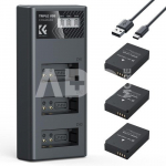 K&F Concept K&F LP-E12 Camera Battery 1100mAh, 3-pack + Charger set