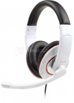 Gembird MHS-001-GW Stereo headset 3.5 mm, Glossy white, Built-in microphone