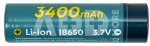 Akumuliatorius 18650, 3.7V, 1C, 3400mAh
