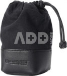 Artisan & Artist I ACAM-LP140 I Fabric and Leather Lens Pouch (M) Black