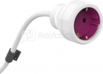 allocacoc PowerExtention 5 m white magenta Type F