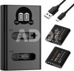 K&F Concept K&F Ricoh DB-110 Digital Camera Dual Battery with Dual Channel Charger, 2 batteries