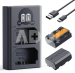 K&F Concept Sony NP-FZ100 Camera Battery 2600mAh, Dual-Battery Dual-Slot LCD Charger Set