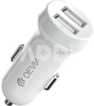 Smart series car charger suit for Lightning (5V3.1A,2USB) white
