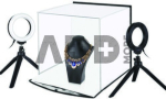 Photo box with a set of ring lamps, 30x30x30cm