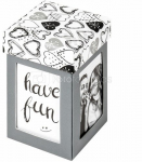 Dovanų dežutė Walther FB-280-D Surprize pilka 8,5 x 8,5 x13,5 | nuotraukoms 5,5 x 8,3 cm