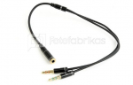 CABLE AUDIO 3.5MM SOCKET TO/2X3.5MM PLUG CCA-418M GEMBIRD