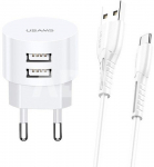 USAMS Charger T20 2xUSB 2,1A microUSB