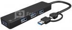Natec USB 3.0 HUB, Mayfly, 4-Port, Black