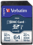 Verbatim SDXC Card Pro 64GB Class 10 UHS-I