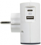 Legrand 2x2P+USB AC Splitter White/Black