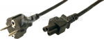 LogiLink&reg; Power cord, safety plug male to IEC C5 female, 1.80m, black ACC 1.8 m