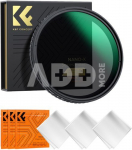 K&F Concept K&F 49MM Nano-X Variable/Fader ND Filter, ND2~ND32, W/O Black Cross with 3pcs cleaning cloths
