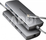 AXAGON HMC-8HLSA USB hub 8in1 5Gbps HDMI audio LAN PD