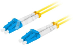 Fiber optic patchcord SM LC/UPC-LC/UPC DUPLEX LSZH 3.0mm 2m yellow