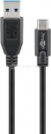 Goobay Sync & Charge Super Speed 73141 3 m, Black, USB 3.0 type A (male), USB -C